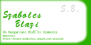 szabolcs blazi business card